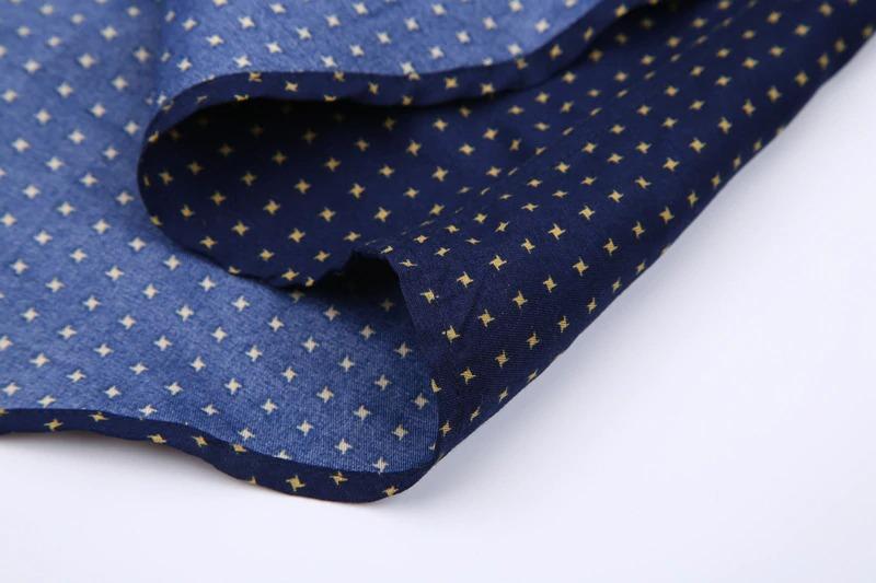 Men's Dark Blue Dotted Dress Shirt