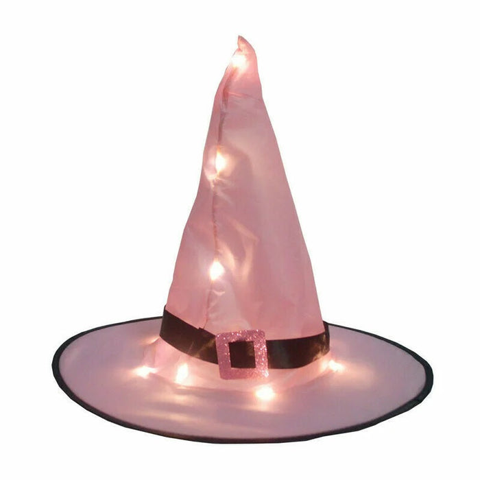 Glowing Witch Hat Decorations - 2 in 1 Hanging/Wearable