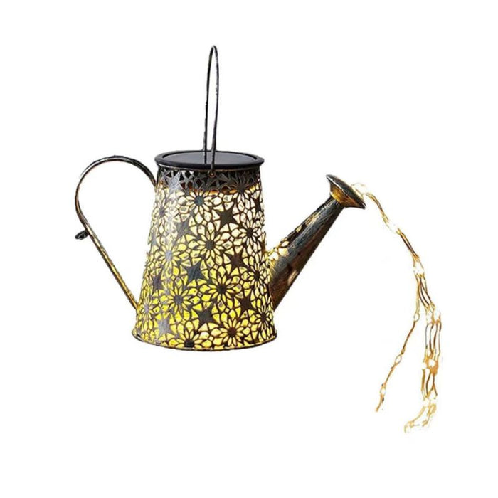 Solar Powered Kettle Showerhead Garden Lamp