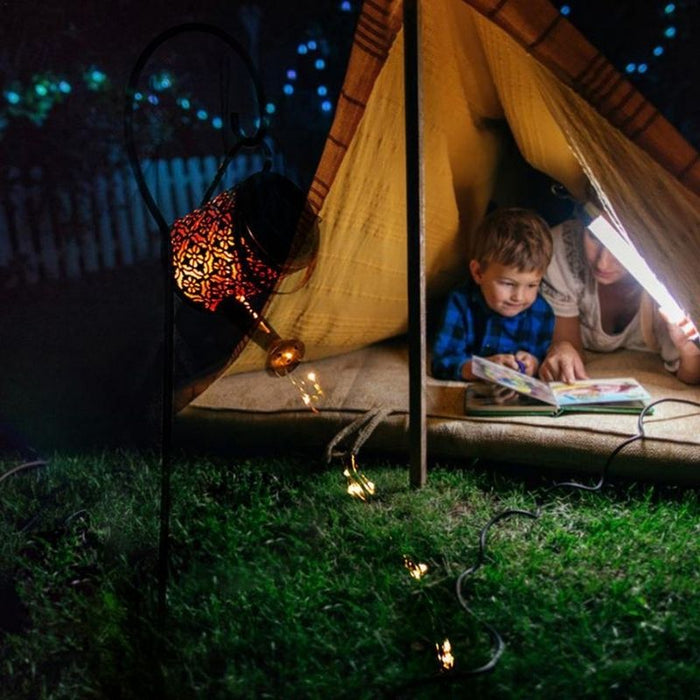 Solar Powered Kettle Showerhead Garden Lamp