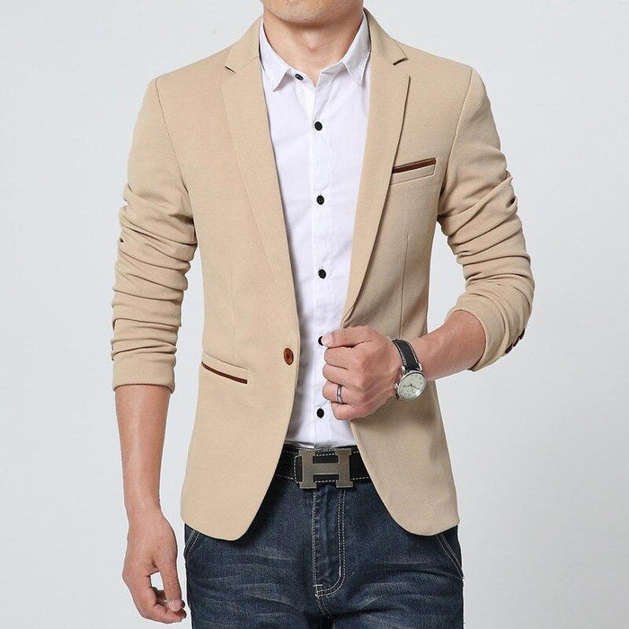 Khaki Casual Blazer