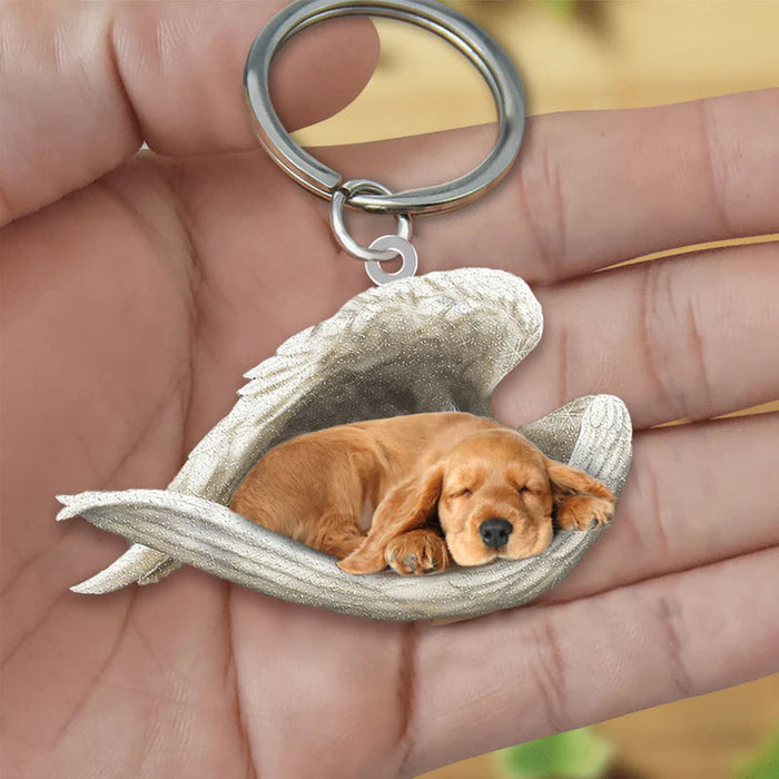 Sleeping Angel Acrylic Keychain Cocker Spaniel02