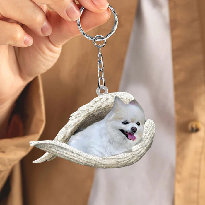 Sleeping Angel Acrylic Keychain Pomeranian02