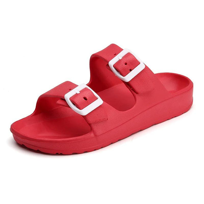 Men's Red Double Strap Casual Sandal