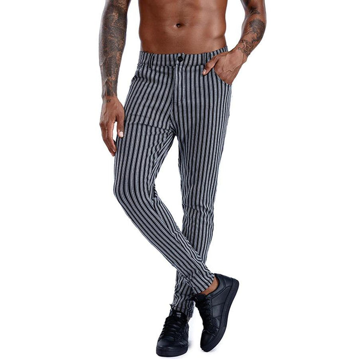 Dark Striped Smart Pants