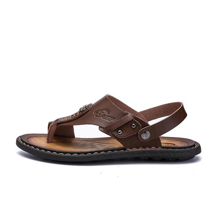 Men's Brown Leather Casual Sandal
