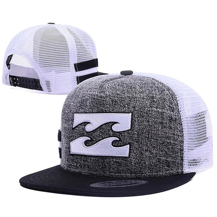 White Wave Snapback Cap