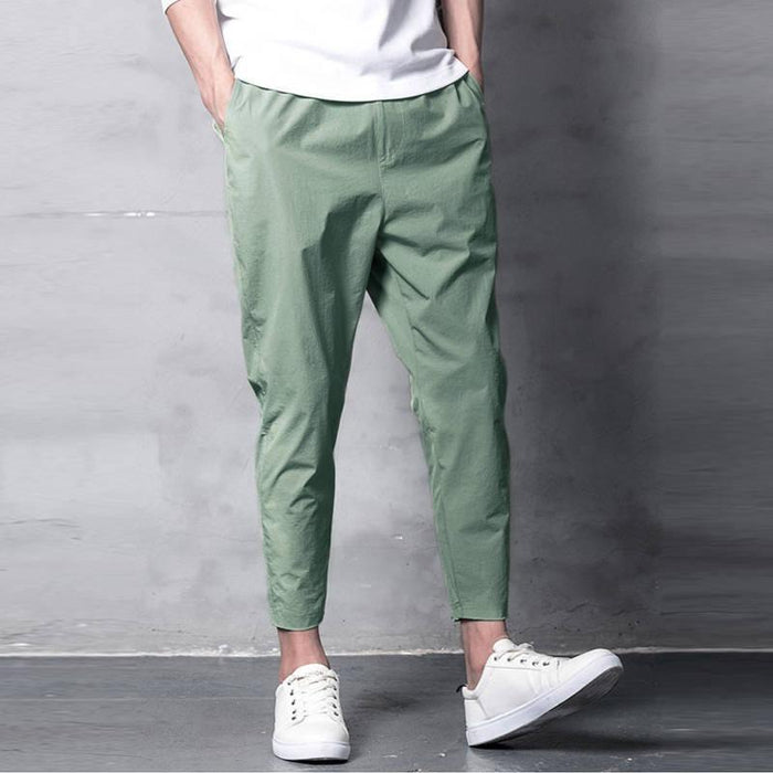 Green Cropped Performance Joggers