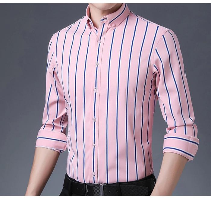 Men's Pink Striped Dress Shirt