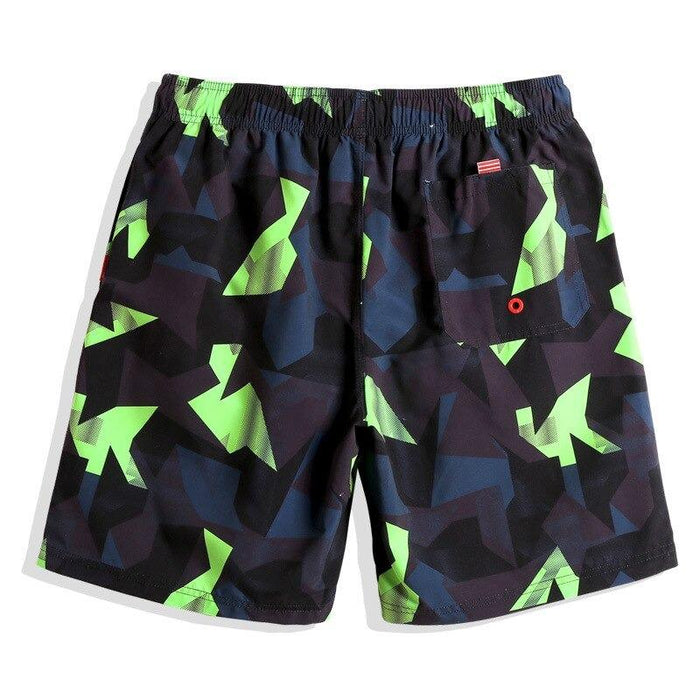 Men's Geometric Foliage Swimming Bottoms