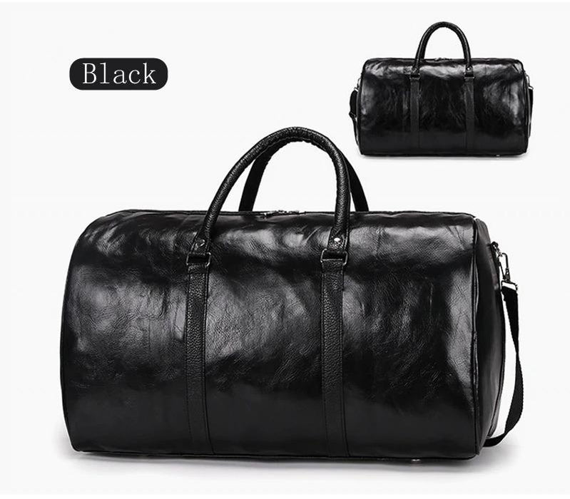 Men's Black Leather Money Bag