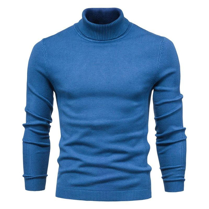 Dark Blue Tailored Turtle Neck