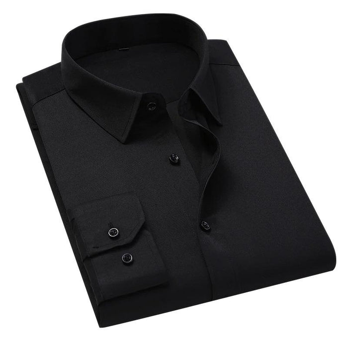 Men's Black Classic Dress Shirt