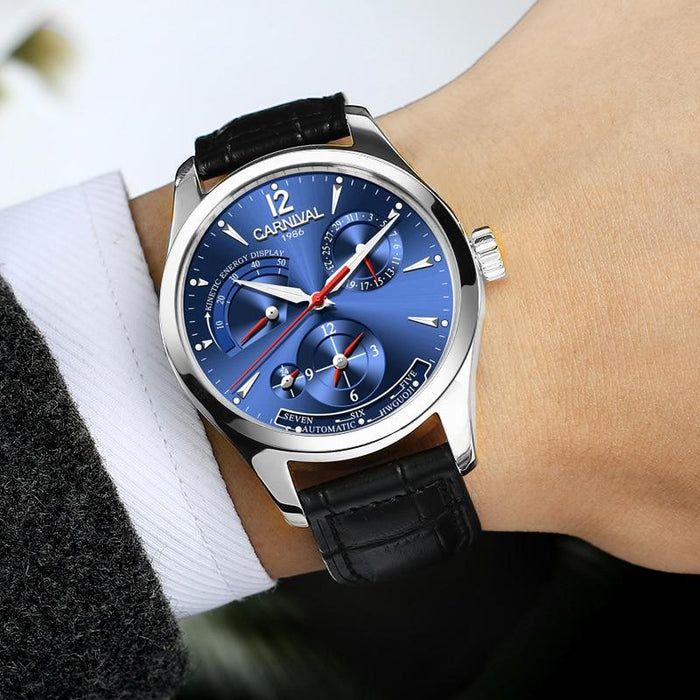 Edward Mechanical Watch - Silver Blue