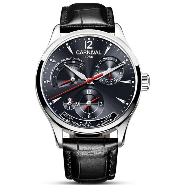 Edward Mechanical Watch - Silver Black