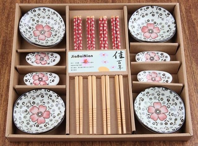 Cherry Blossoms Japanese Dinner Set (12 Pieces)
