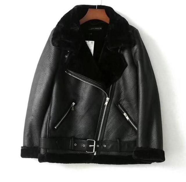 Moonlight Vegan Leather Jacket - Black