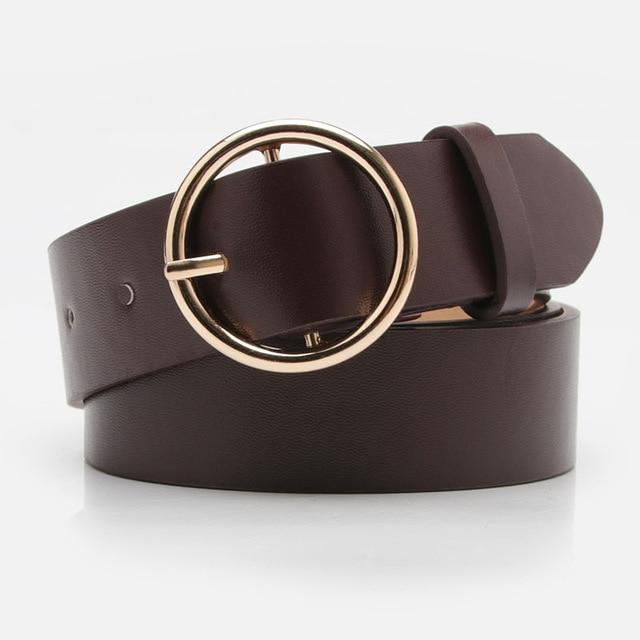 Vasi Belt Gold - Dark Brown