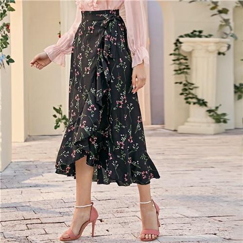 Rayne Floral High Waist Skirt