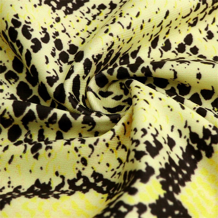 Greta Snake Shorts - Neon Yellow
