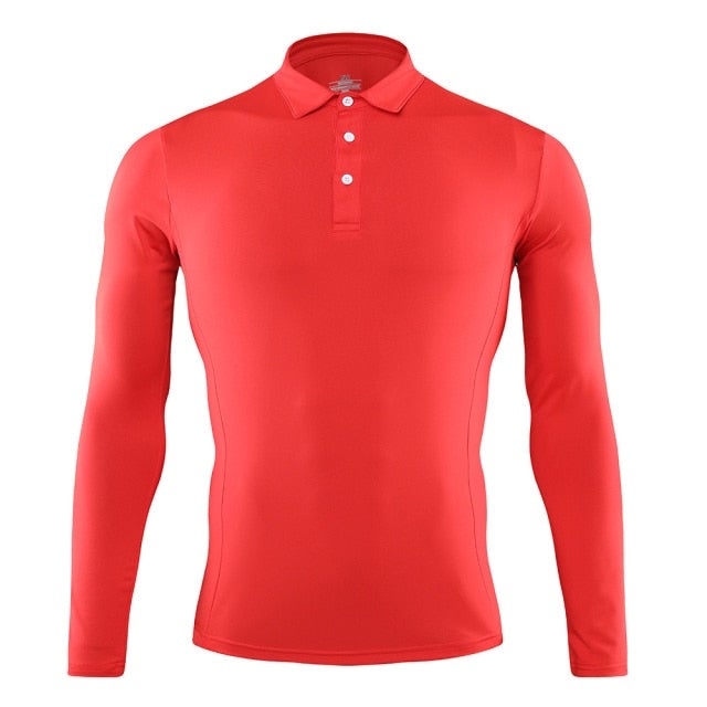 Reginald Golf High-Performance LS Shirt (Red)