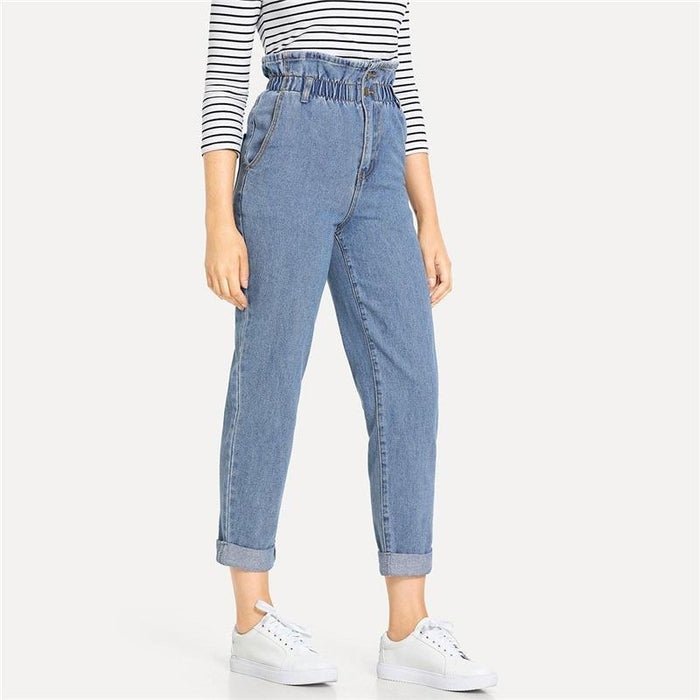 McKinley High Waist Jeans - Light Blue