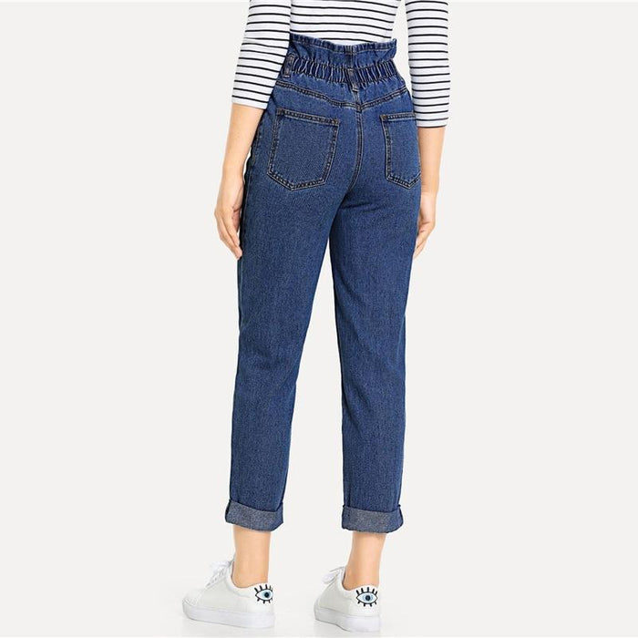 McKinley High Waist Jeans - Dark Blue