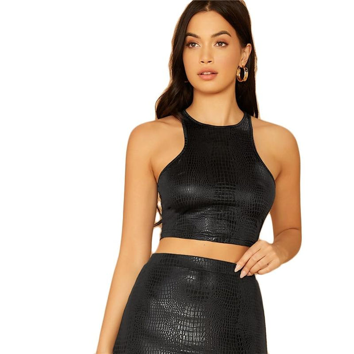 Ezra Snake Embossed Tank