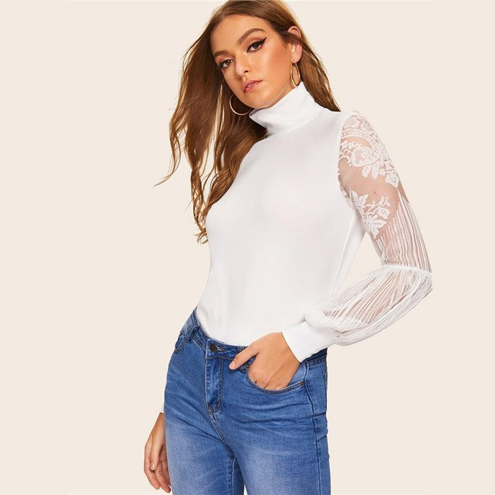 Lindsey Black Lace Blouse