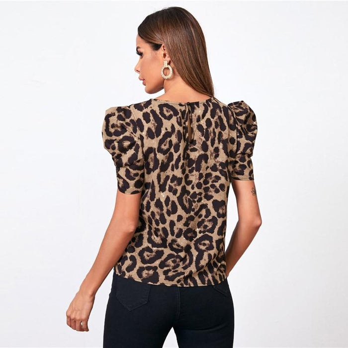 Samira Leopard Print Blouse