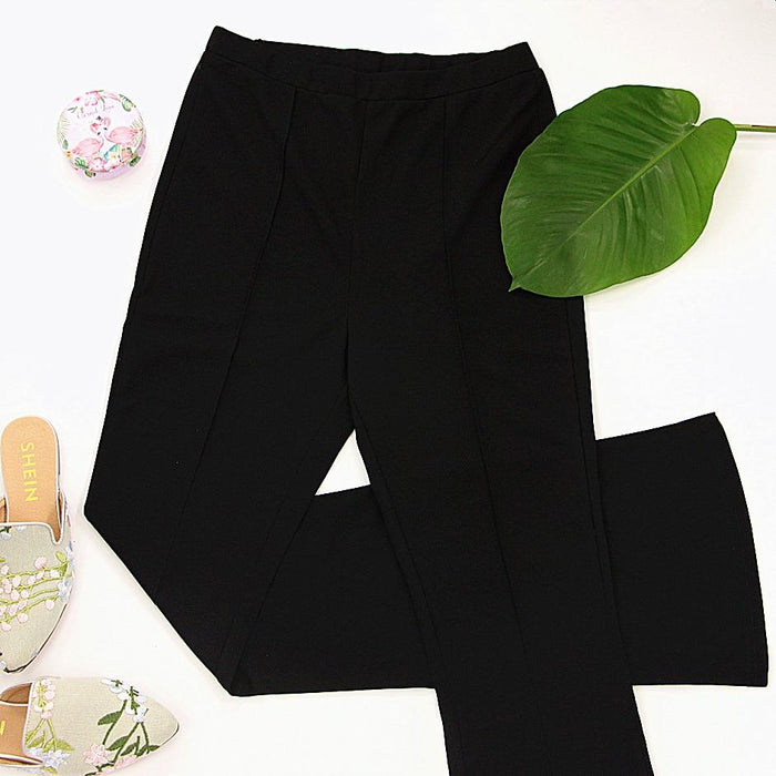 Vintage Flare Leg Pants - Black