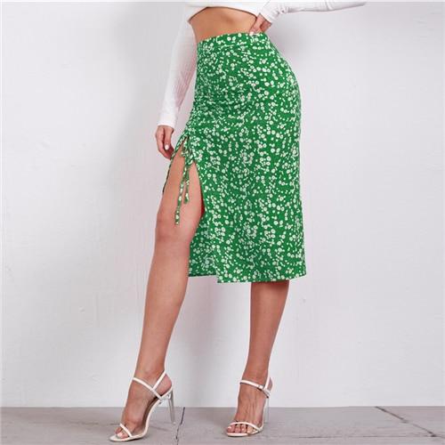 Brianna Calico Midi Skirt