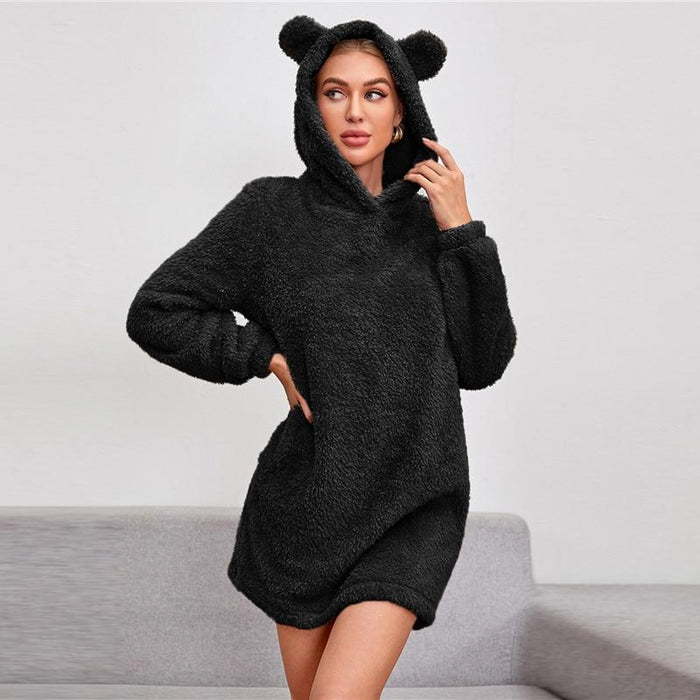 Layla Sweatshirt Dress - Black