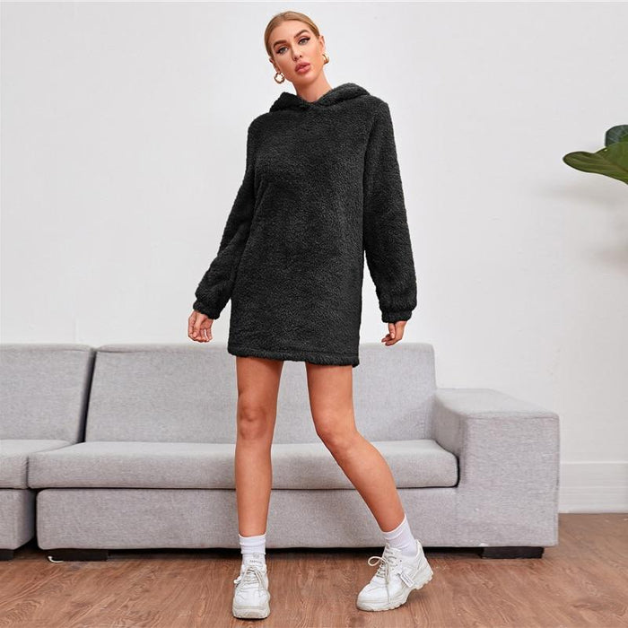 Layla Sweatshirt Dress - Black