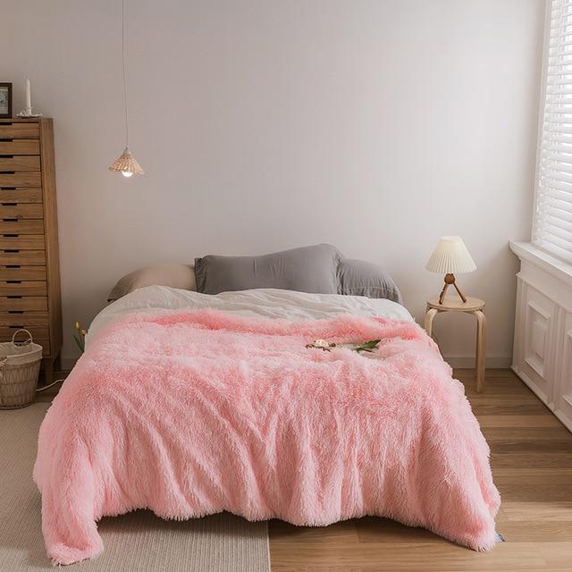 Pink Coral Knit Blanket