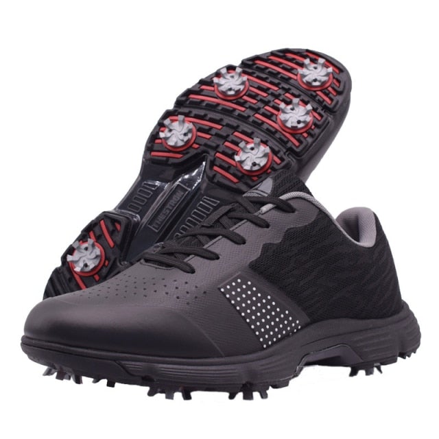 Reginald Golf Spiked Ripple Black Pro Shoes