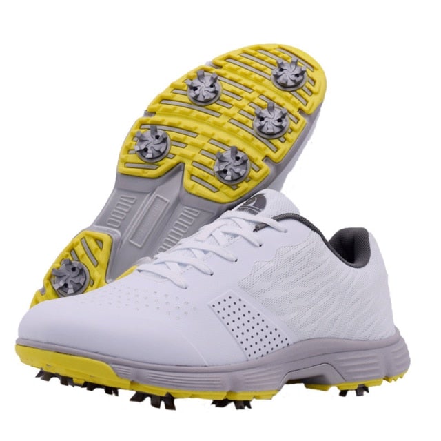 Reginald Golf Spiked Ripple White Pro Shoes