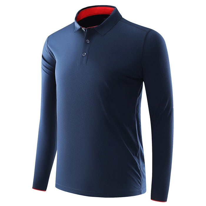 Reginald Golf High-Performance LS Shirt (Navy)