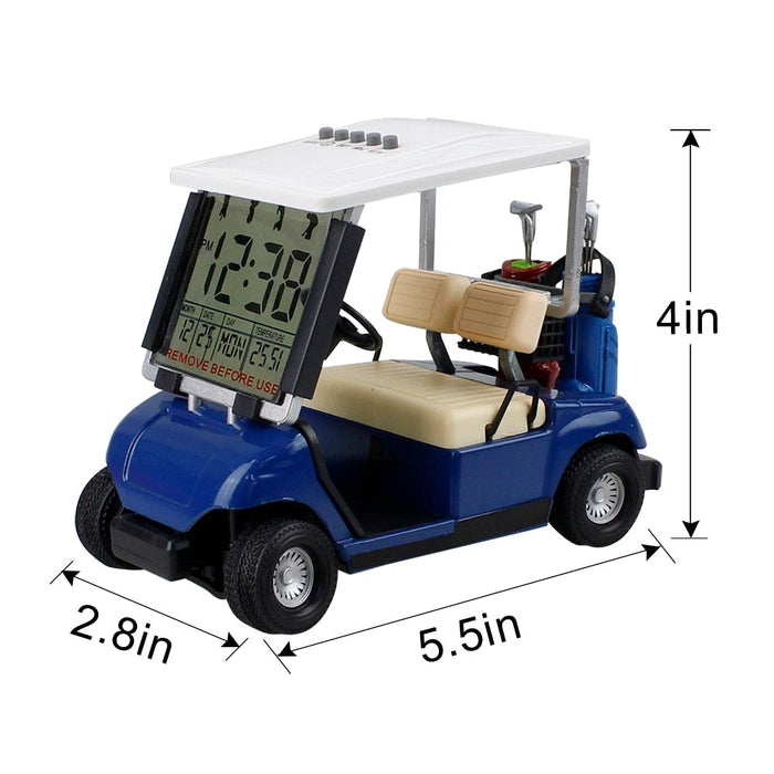 Reginald Golf Alarm Clock Golf Cart (White)
