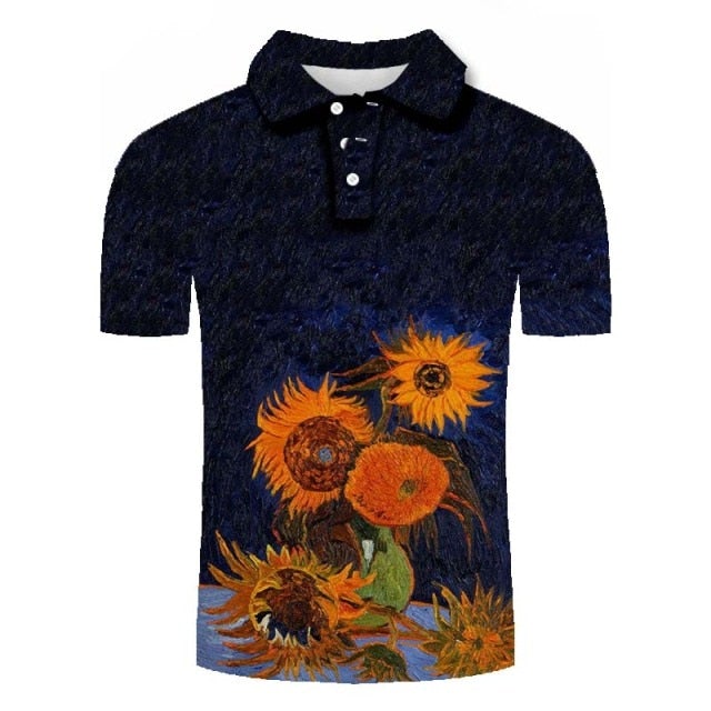 Reginald Golf Cooltech Mosaic Loud Golf Shirt (Flowers)