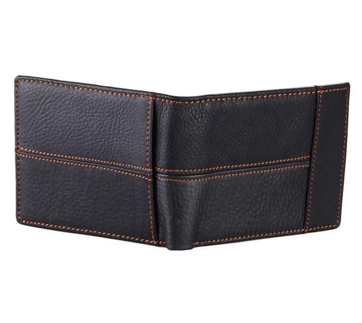 Men's Black Leather Charlie Bi-Fold Wallet