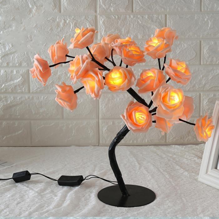 Orange Flower Desk Lighting