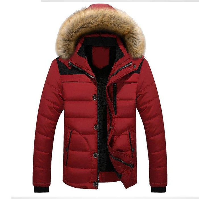 Red Men's Winter Parka